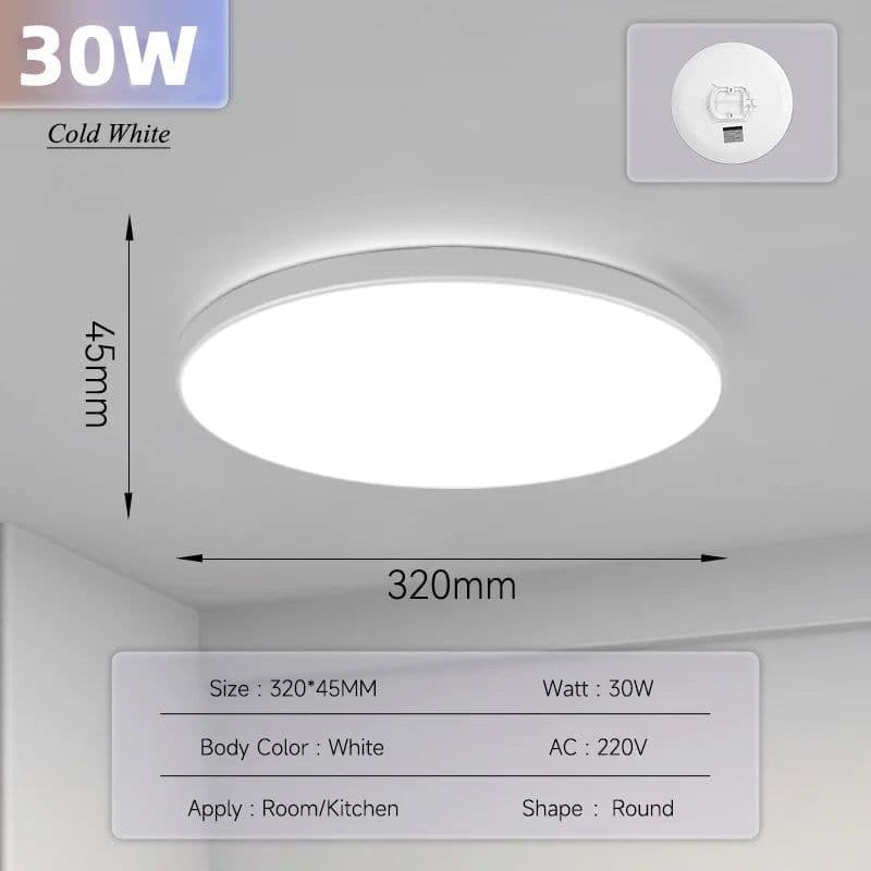 image-Led Ceiling Lamp 220V Ceil Lights 20W 30W 40W LED Panel Light Kitchen Bedroom Ultra Thin Ceiling Lighting Fixture Home Kitchen