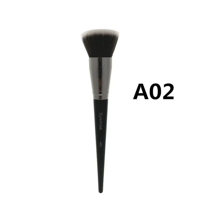 image-Sywinas Fan Brush Highlighter Soft Face Beauty Painting Powder Foundation Blush bronzer Blending Makeup Brushes