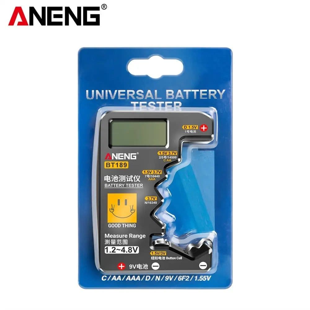 image-ANENG BT189 Button Cell Battery Tester 9V N D C AA AAA Universal Household LCD Display Battery Tester Power Bank Detectors Tools