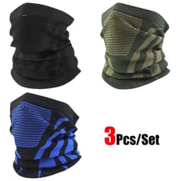 image-3Pcs/Set Unisex Winter Warm Skiing Mask Elastic Breathable Outdoor Sports Running Fishing Multi-Functional Neck Warmer Headscarf