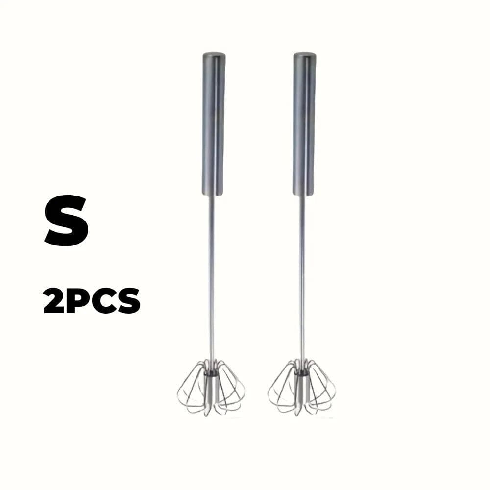 image-Stainless Steel Egg Beater Durable Semi-Automatic Mixer for Effortless Egg Cream Mixing Stirring and Beating for Kitchen Baking