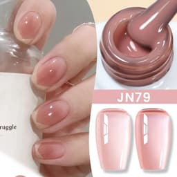 image-BORN PRETTY Milky White Jelly Nude Gel Nail Polish 10ml White Translucent Soak Off Gel Vernis Semi Permanent Need UV Light Cure