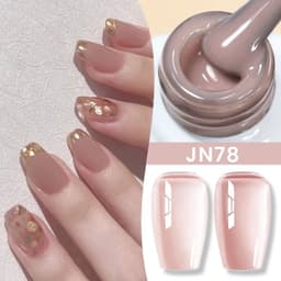 image-BORN PRETTY Milky White Jelly Nude Gel Nail Polish 10ml White Translucent Soak Off Gel Vernis Semi Permanent Need UV Light Cure