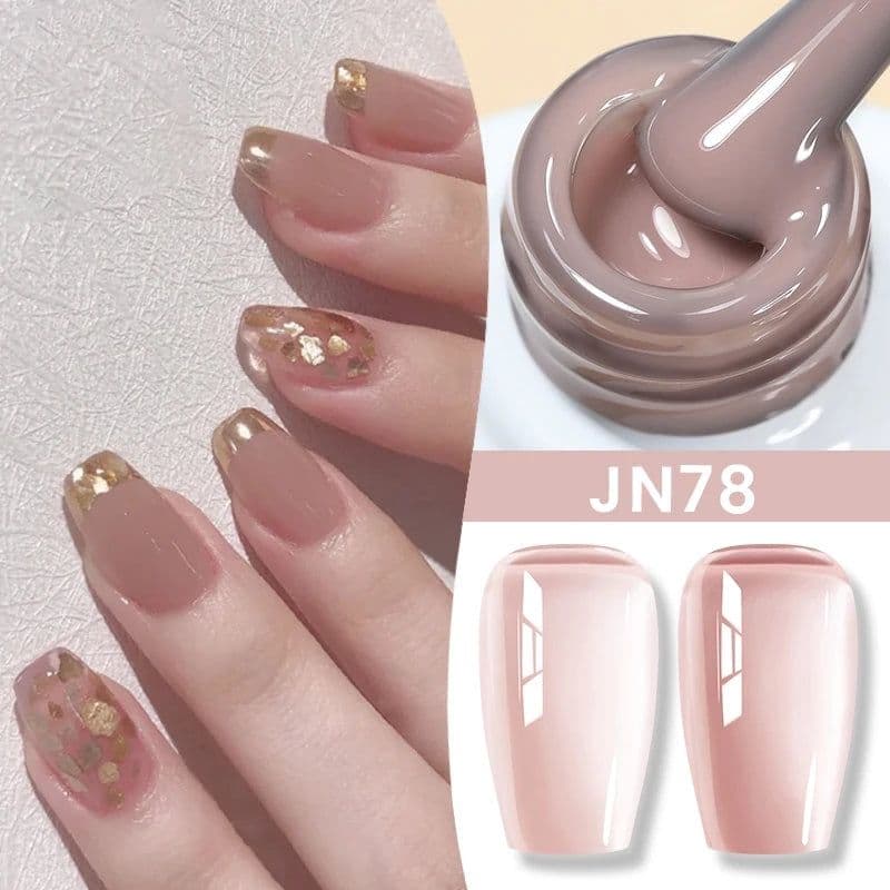 image-BORN PRETTY Milky White Jelly Nude Gel Nail Polish 10ml White Translucent Soak Off Gel Vernis Semi Permanent Need UV Light Cure
