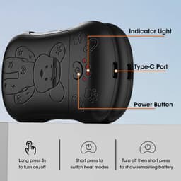 image-Rechargeable Hand Warmers 2 Pack, 2 in 1 Electric Hand Warmer, 6000mAh Portable Pocket Warmers Dual-Sided Safe Heating