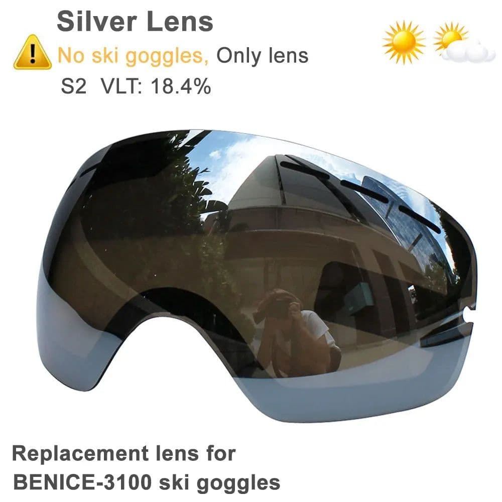 image-UV400 Double Layers Anti-fog Ski Goggles Lens Ski Mask Glasses Skiing Snow Snowboard Eyewear Mirror Polarize Goggles for Men