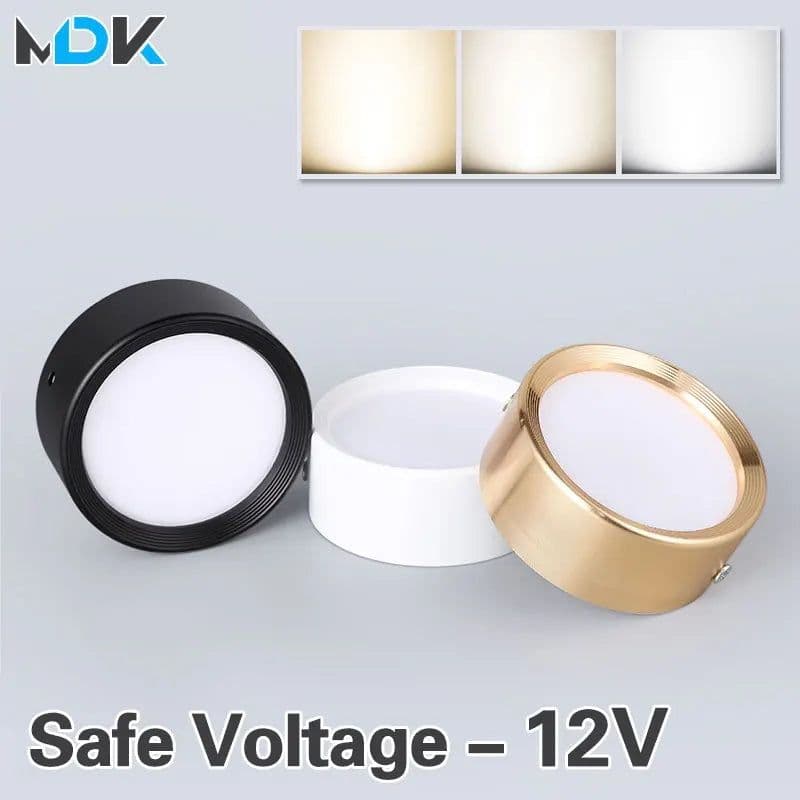 image-12V LED downlight 5W 7W 9W 12W Ceiling Lamps Safety Voltage Ultra Thin Driverless led spot lights Ceiling Fixtures Lighting