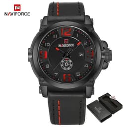 image-NAVIFORCE Top Luxury Brand Men Sports Military Quartz Watch Man Analog Date Clock Leather Strap Wristwatch Relogio Masculino