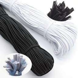 image-1/2/3/4/5mm High-Quality Round Elastic Band Cord Elastic Rubber white black Stretch rubber For Sewing Garment DIY Accessories