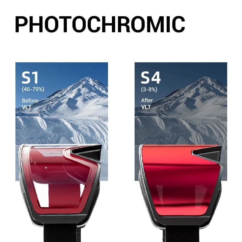 image-KAPVOE Photochromic Men Women Outdoor Sports Ski goggles Anti-fog Snowboarding Snowmobile Glasses UV400 Teen Charistmas Cycling