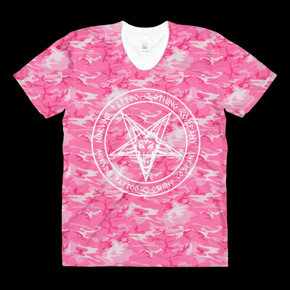 image-Pentagram Pink Camo Women's T-Shirt