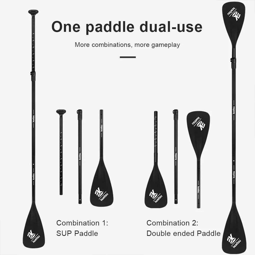 image-3/4-PieceSingle Double Ended Paddles Adjustable SUP Paddle Aluminum Alloy Boat Paddle Portable Retractable SUP Paddle