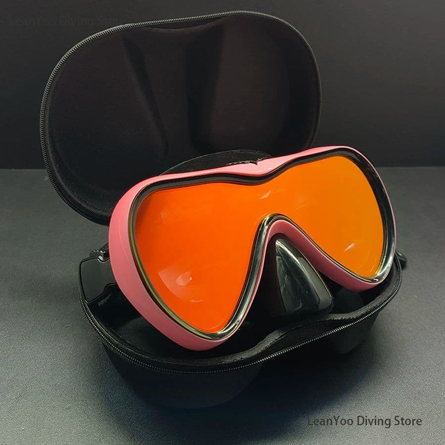 image-New Water Sports Adult Scuba Swimming Mask with Mirror Coating Lens UV Protection Mask Diving For Man Women