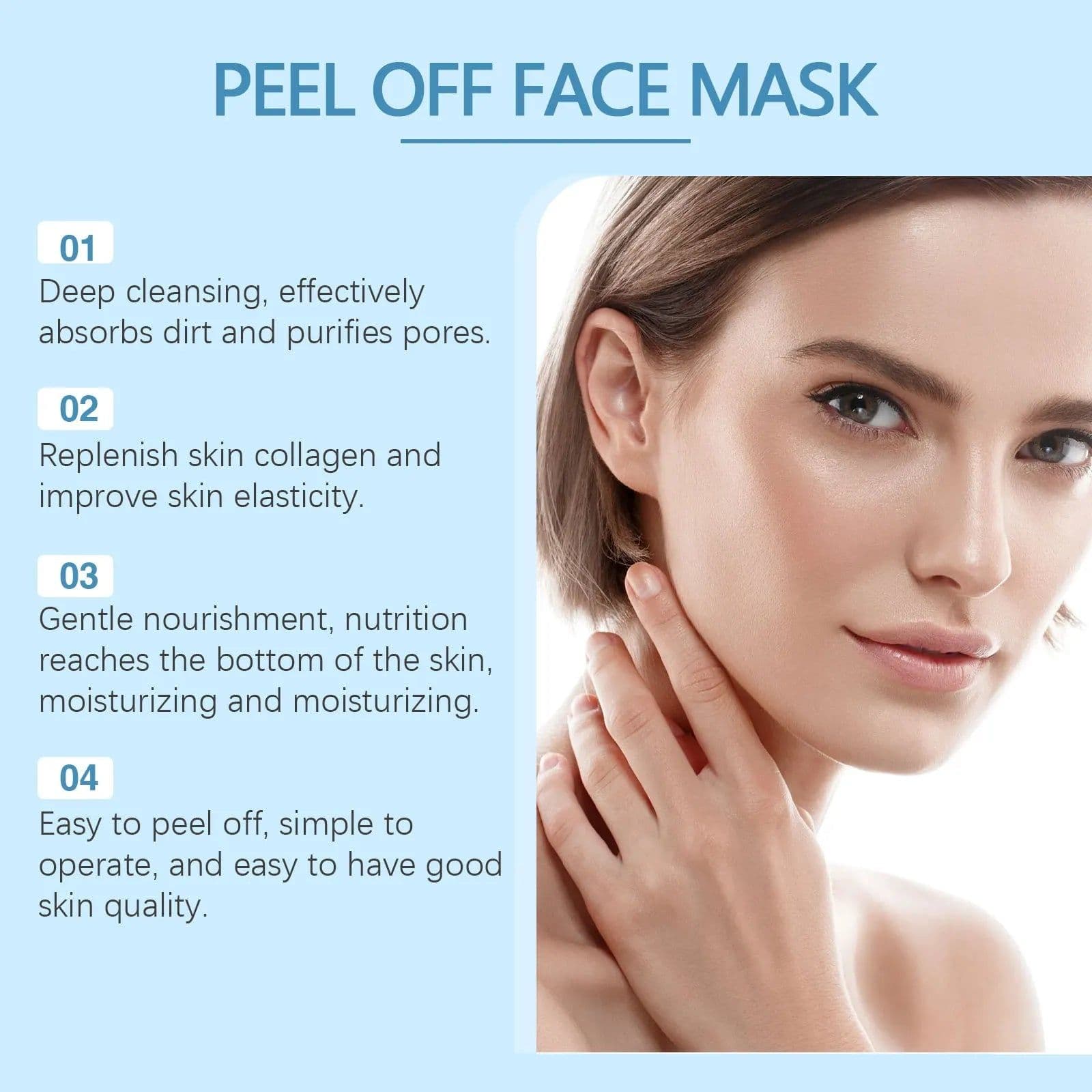 image-Bamboo Charcoal Blackhead Remover Mask Purifying Shrink Pore Deep Cleansing Oil Control Exfoliator Peel Mud Mask Skin Care