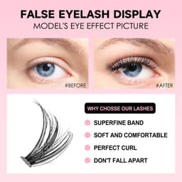 image-DIY Lashes Extension Kit Eyelashes 200 PCS Clusters Lash Bond and Seal Makeup Tools for Gluing Lashes Gluing Glue Accessories