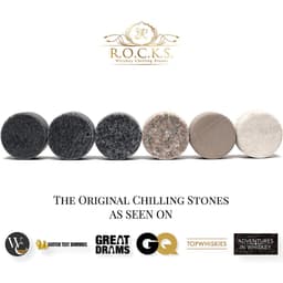 image-Whiskey Chilling Stones Gift Set With 2 Palm Crystal Glasses