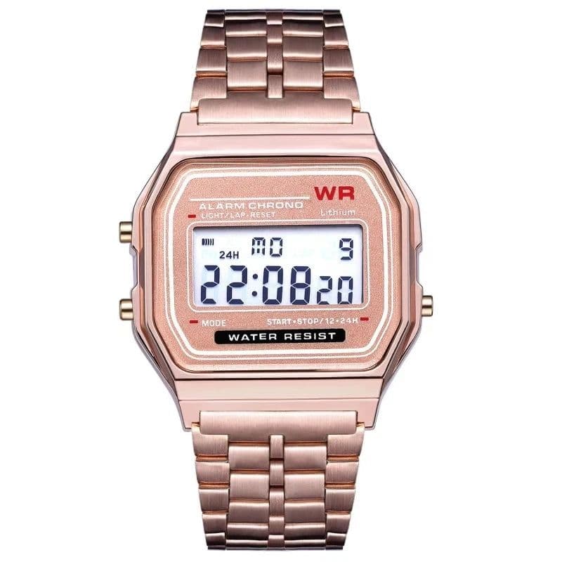 image-F91W Non-Waterproof Steel Band Watch For Women, Men, Business Clock, Multi-Functional LED Digital Sports Watch, Electronic Clock