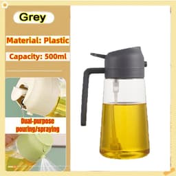image-200/300/500ml Oil Spray Bottle BBQ Cooking Olive Oil Sprayer Plastic Baking Oil Spray Empty Bottle Vinegar Bottle Or Oil brush
