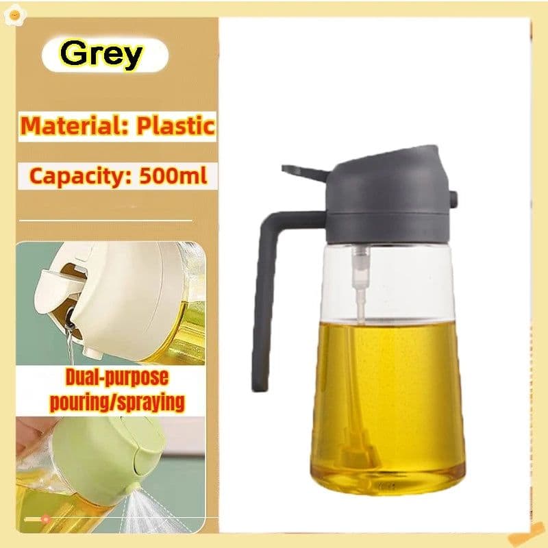 image-200/300/500ml Oil Spray Bottle BBQ Cooking Olive Oil Sprayer Plastic Baking Oil Spray Empty Bottle Vinegar Bottle Or Oil brush