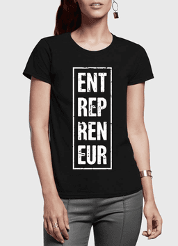 image-Entrepreneur Vertical Half Sleeves Women T-shirt