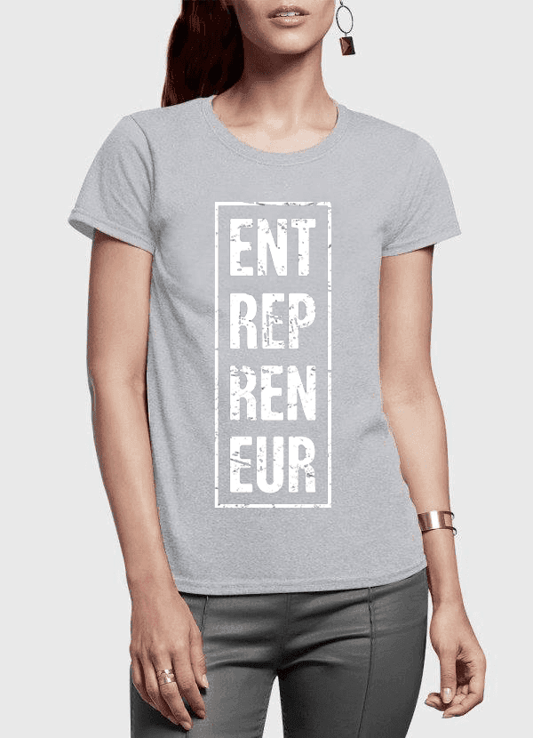 image-Entrepreneur Vertical Half Sleeves Women T-shirt