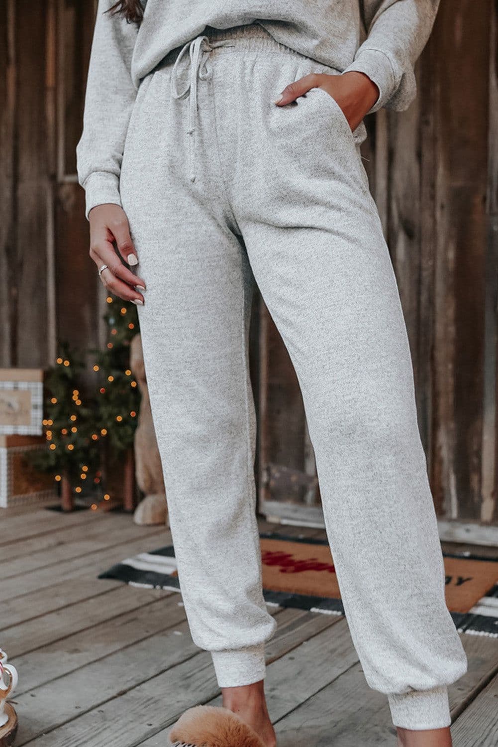 image-Long Sleeve Pullover and Jogger Pants Lounge Set
