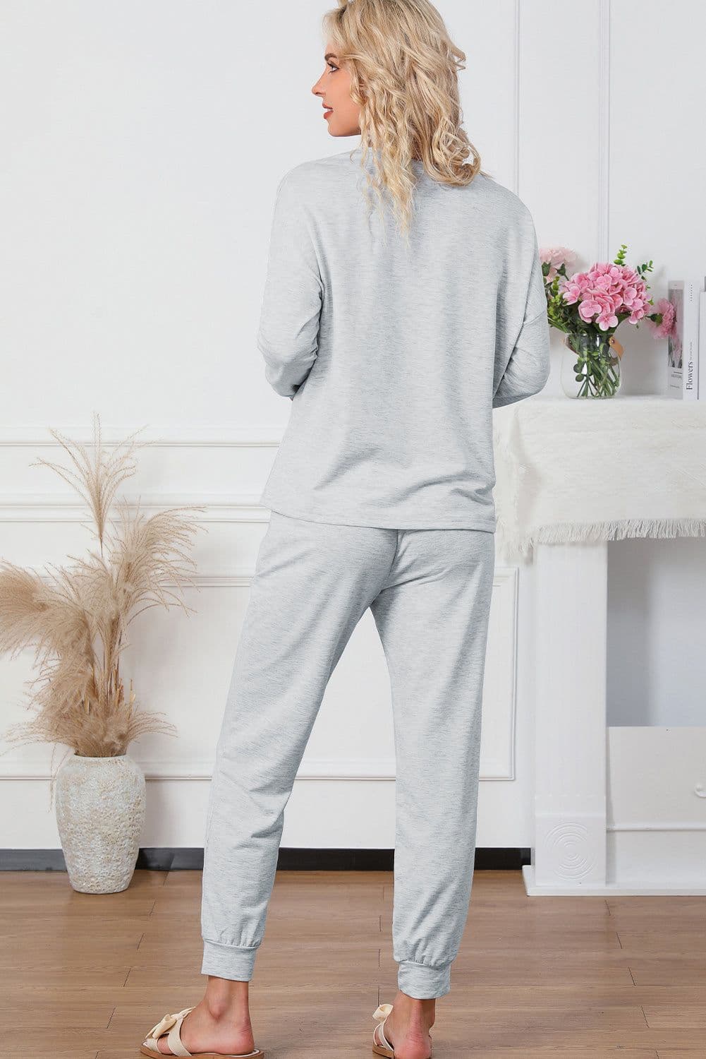 image-Long Sleeve Pullover and Jogger Pants Lounge Set