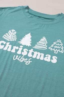 image-Skobeloff Christmas Tree Print Tee and Pants Lounge Set