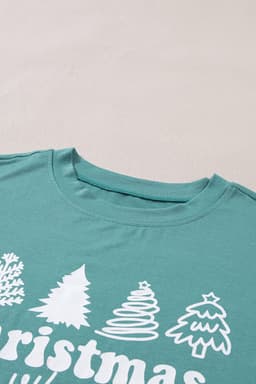 image-Skobeloff Christmas Tree Print Tee and Pants Lounge Set