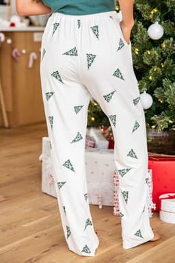image-Skobeloff Christmas Tree Print Tee and Pants Lounge Set