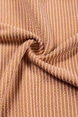 image-Pink Color Block Long Sleeve Ribbed Loose Top