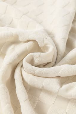 image-Beige Solid Textured Thumbhole Sleeve Top