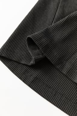 image-Black Sequin Patchwork Lantern Sleeve Blouse