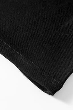 image-Black Star Sequin Splicing Half Sleeve Top