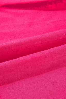 image-Strawberry Pink Geometric Embroidered Tassel Tie V Neck Blouse