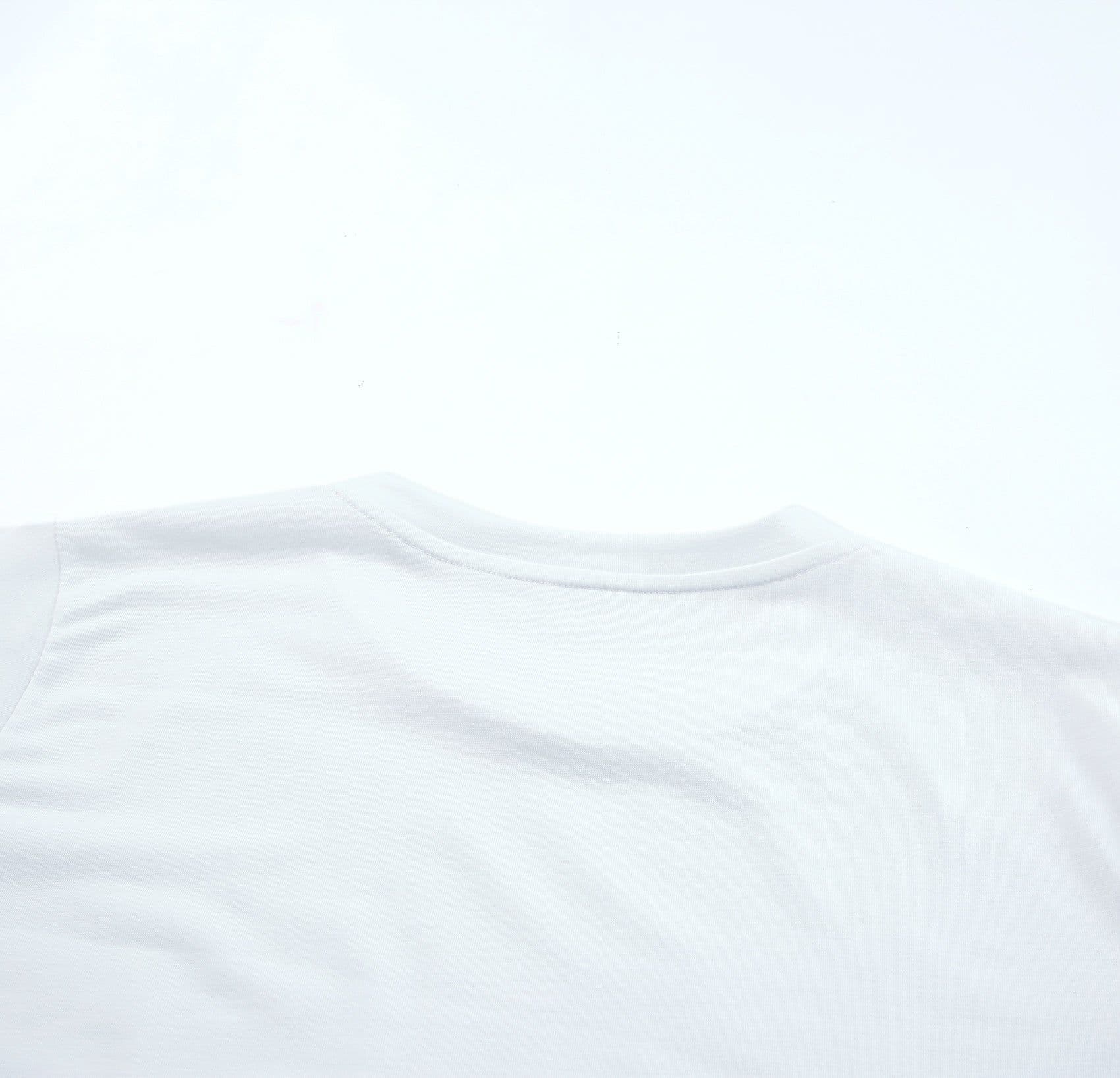 image-White Solid Color Crew Neck Tee