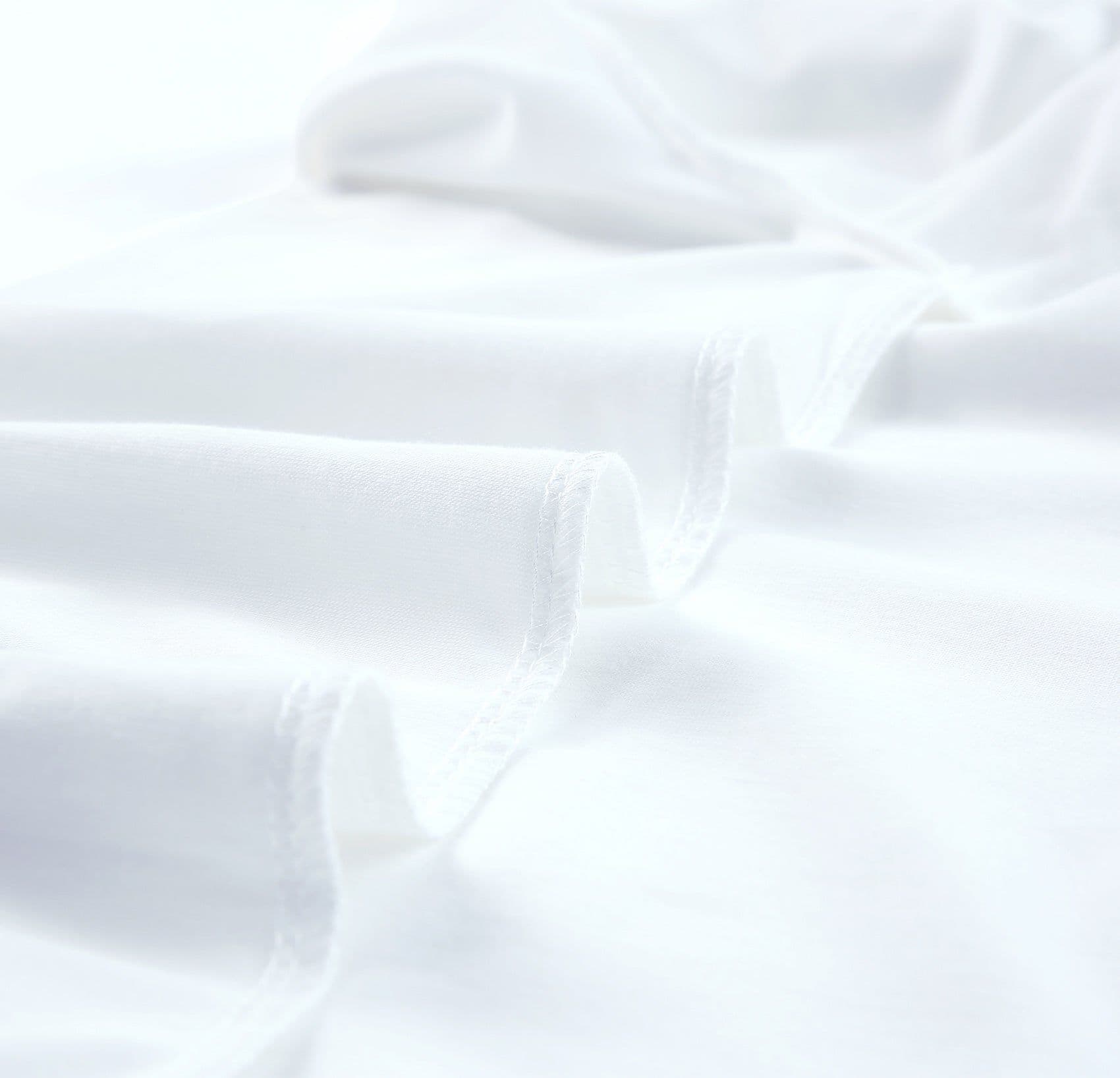 image-White Solid Color Crew Neck Tee