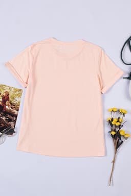 image-White Solid Color Crew Neck Tee