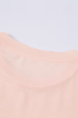 image-White Solid Color Crew Neck Tee