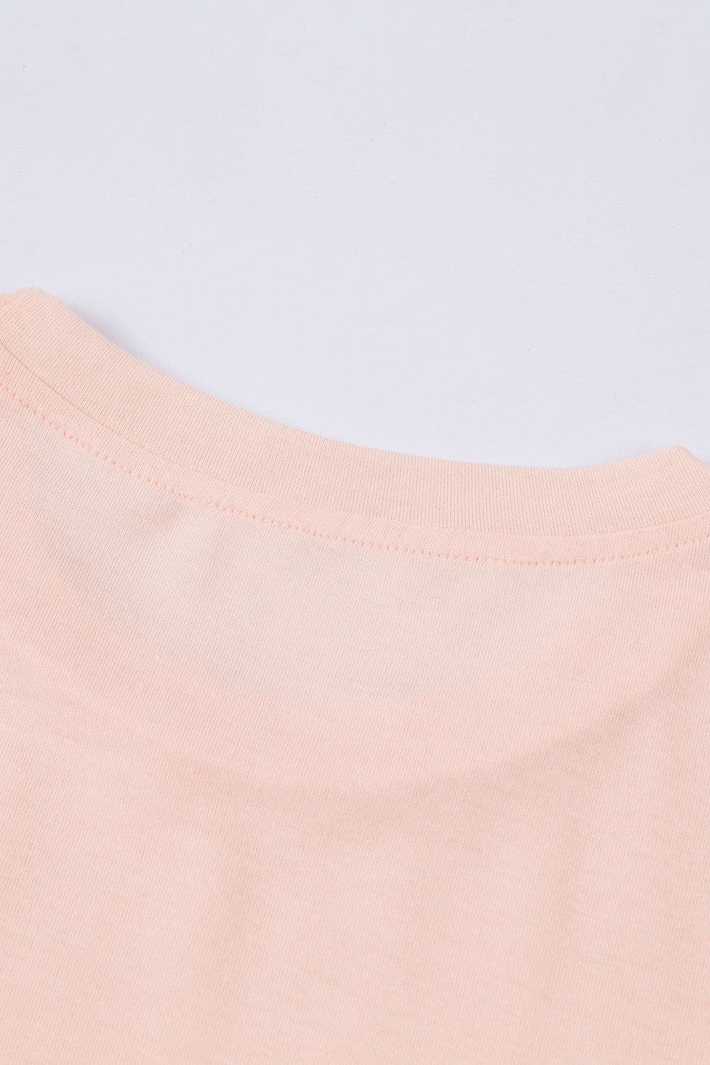 image-White Solid Color Crew Neck Tee