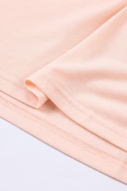 image-White Solid Color Crew Neck Tee