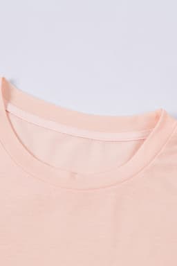image-White Solid Color Crew Neck Tee