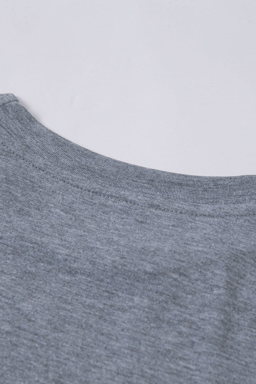 image-White Solid Color Crew Neck Tee