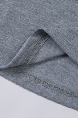 image-White Solid Color Crew Neck Tee
