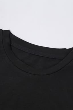 image-White Solid Color Crew Neck Tee