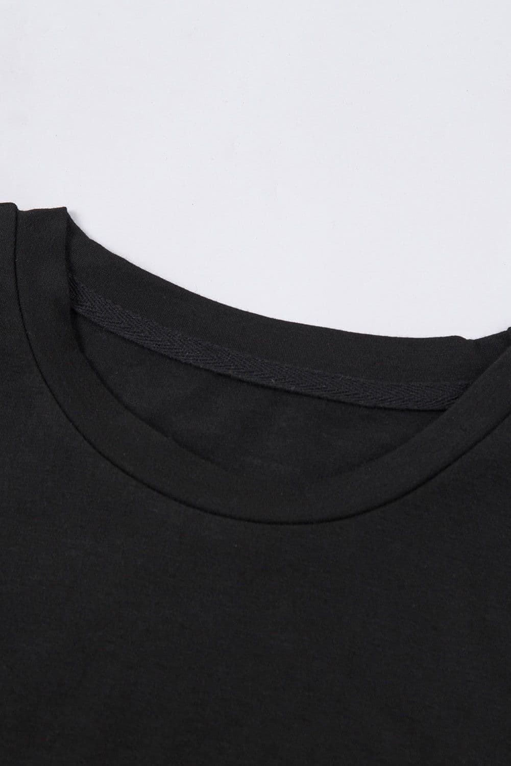 image-White Solid Color Crew Neck Tee