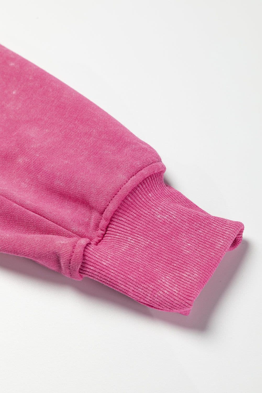 image-Rose Acid Wash V-shape Open Back Sweatshirt