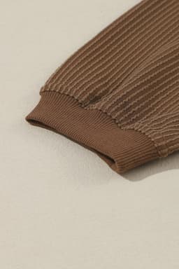 image-Khaki You Are Loved Print Corduroy Sweatshirt