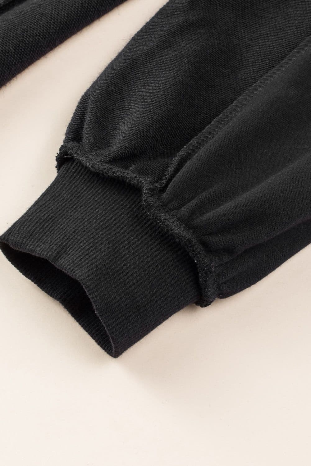 image-Purple Oversized Exposed Seam Henley Sweatshirt