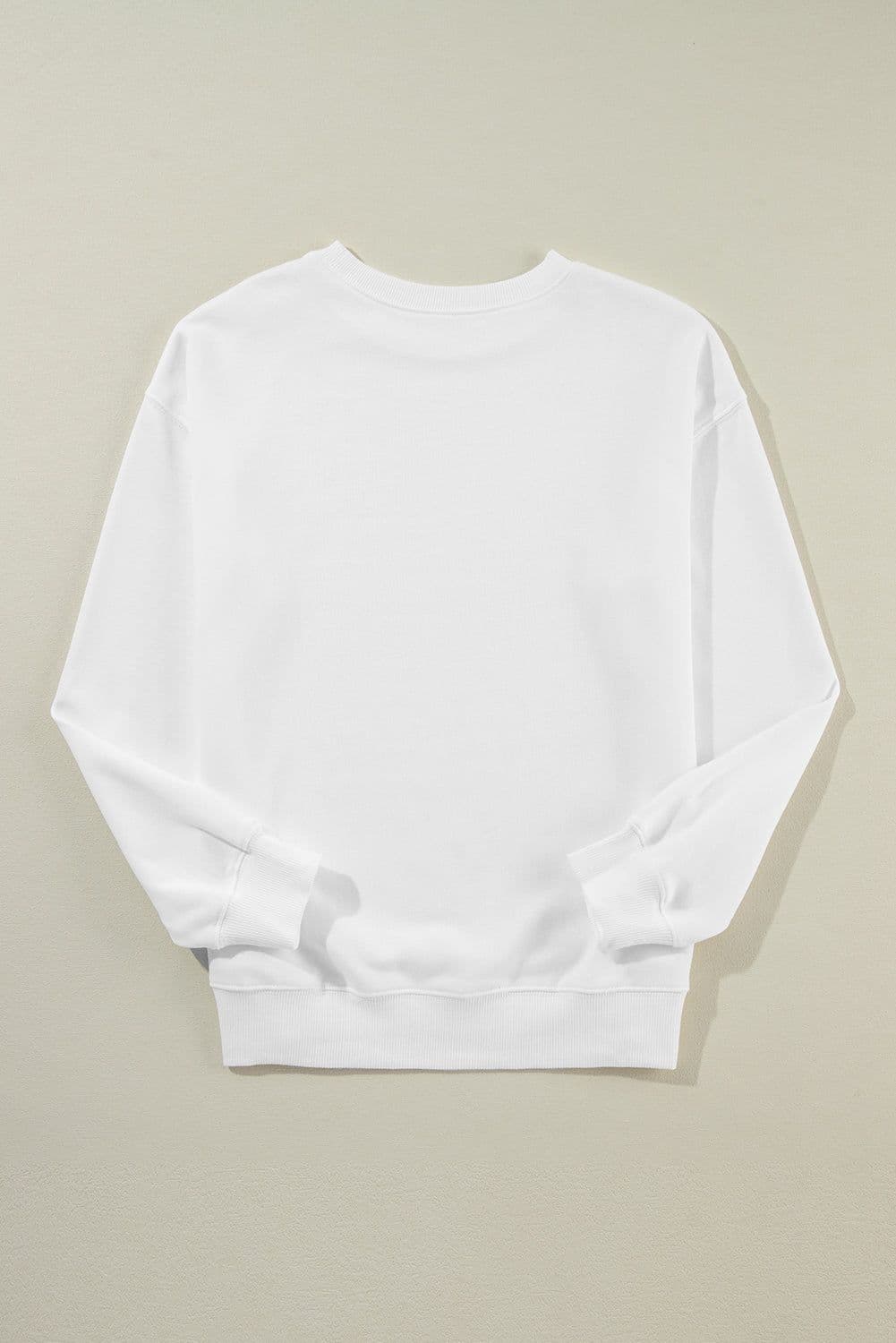 image-Black Solid Classic Crewneck Pullover Sweatshirt